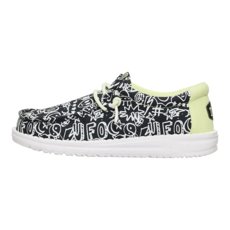 HEYDUDE Wally Youth Space Glow – Black/White online
