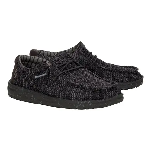 HEYDUDE Wally Youth Stretch Mesh – Black/Black online