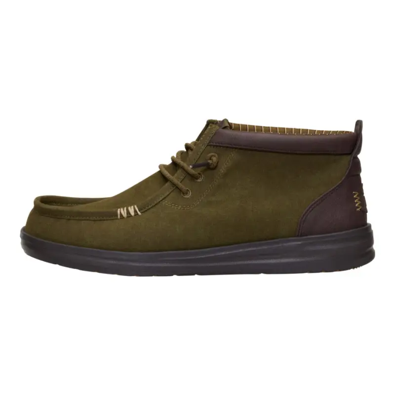 HEYDUDE Wally Mid Gripr Vin Classic – Dark Olive/Mole Brown online