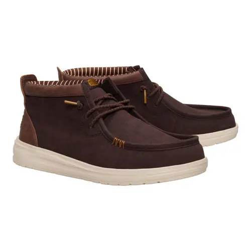 HEYDUDE Wally Mid Gripr Vin Classic – Mole Brown/Downtown Brown online