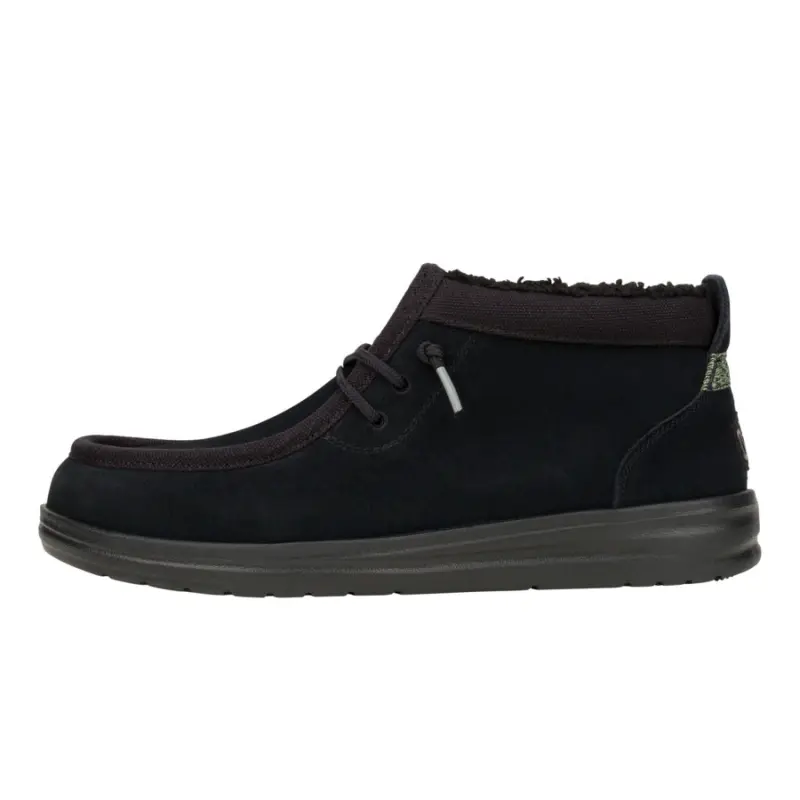 HEYDUDE Wally Mid GripR Warmth – Black/Black online