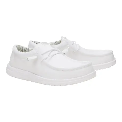 HEYDUDE Wally Stretch Canvas Wide – White/White online