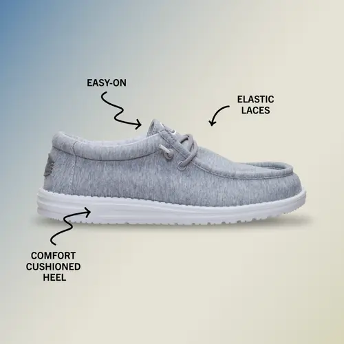 HEYDUDE Wally Stretch Jersey – Grey online