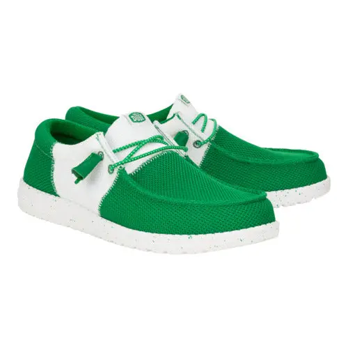 HEYDUDE Wally Tri Varsity Mesh – Green/White online