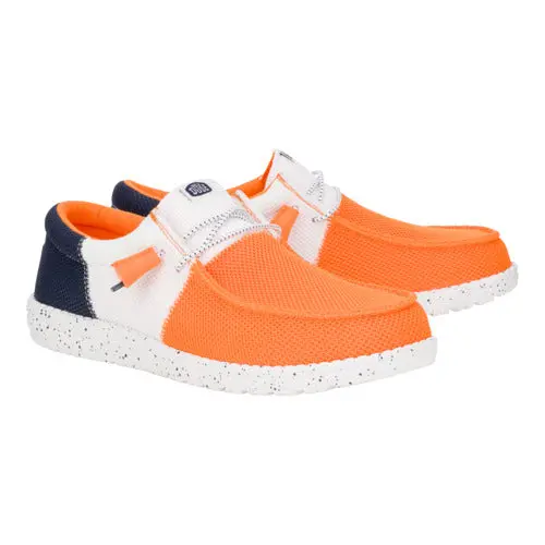 HEYDUDE Wally Tri Varsity Mesh – Orange/White online