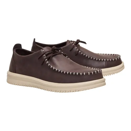HEYDUDE Wally NXT Moc Leather – Mole Brown/Wood Ash online