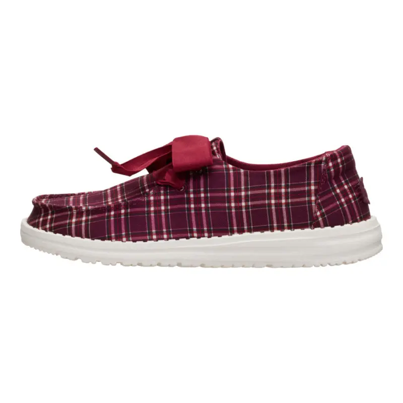 HEYDUDE Wendy Holiday Bow – Red Plaid/Burgundy online