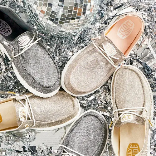 HEYDUDE Wendy Metallic Sparkle – Charcoal online