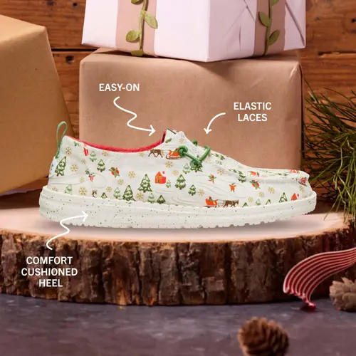 HEYDUDE Wendy Retro Christmas – Egret/Multi online