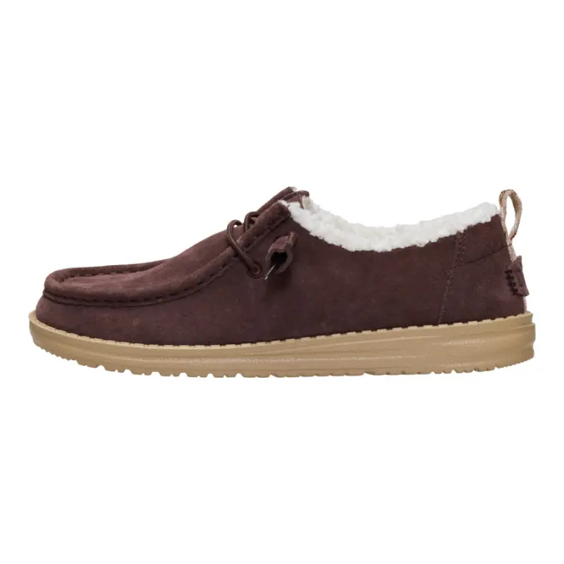 HEYDUDE Wendy Suede Shearling – Dark Brown online