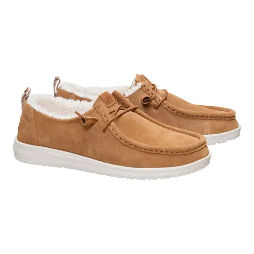 HEYDUDE Wendy Suede Shearling – Lion Orange/Multi online