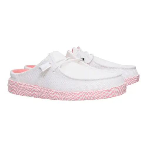 HEYDUDE Wendy Slip Warped Geo – White/Pink Lemonade online